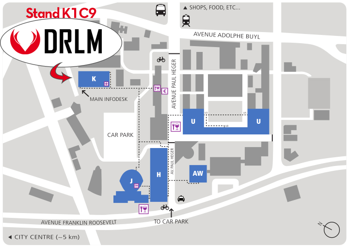MAP OF THE LOCATION OF THE DRLM'S STAND